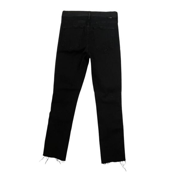 MOTHER The Rascal Ankle Fray Jeans Guilty Flash - Black -  Beaded Side Stripe 26 - Picture 4 of 10